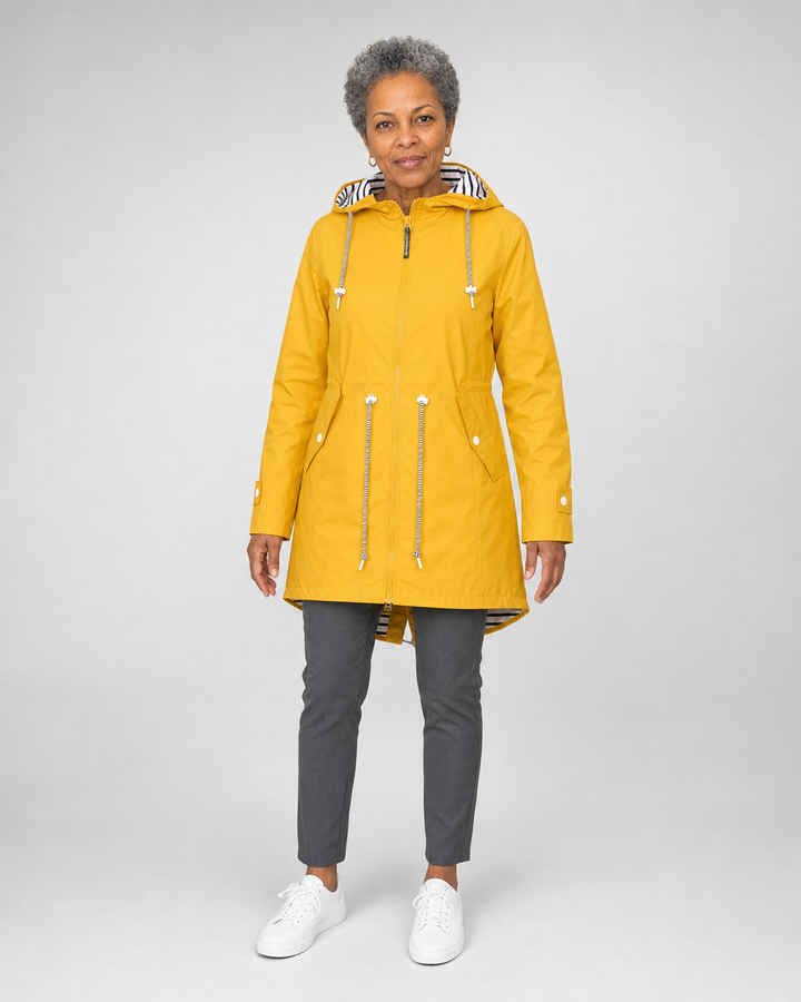 Thandi waterproof rain jacket in yellow
