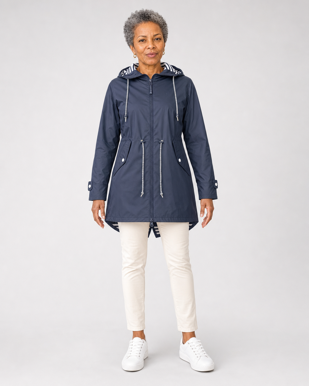 Thandi waterproof rain jacket in navy