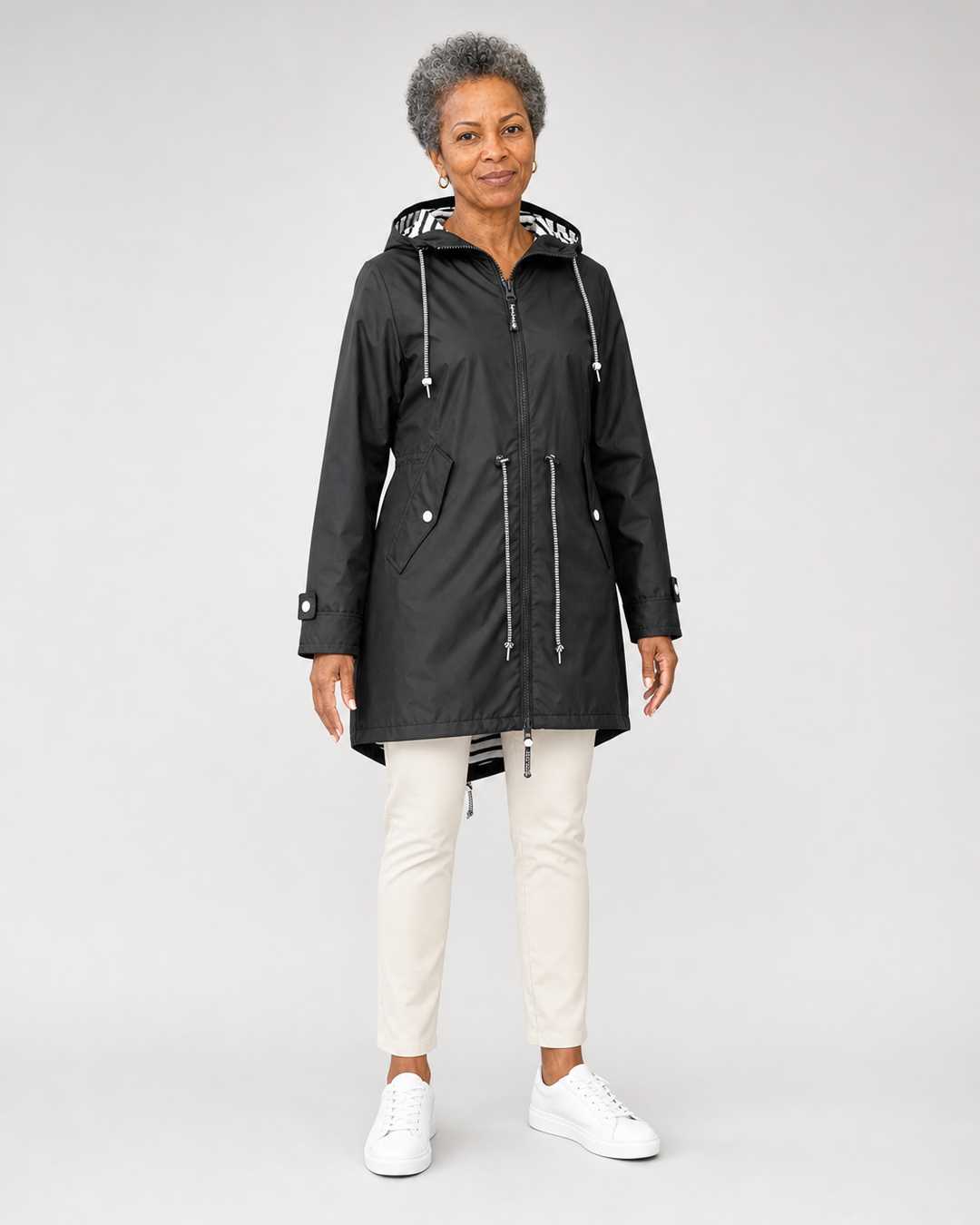 Thandi waterproof rain jacket in black