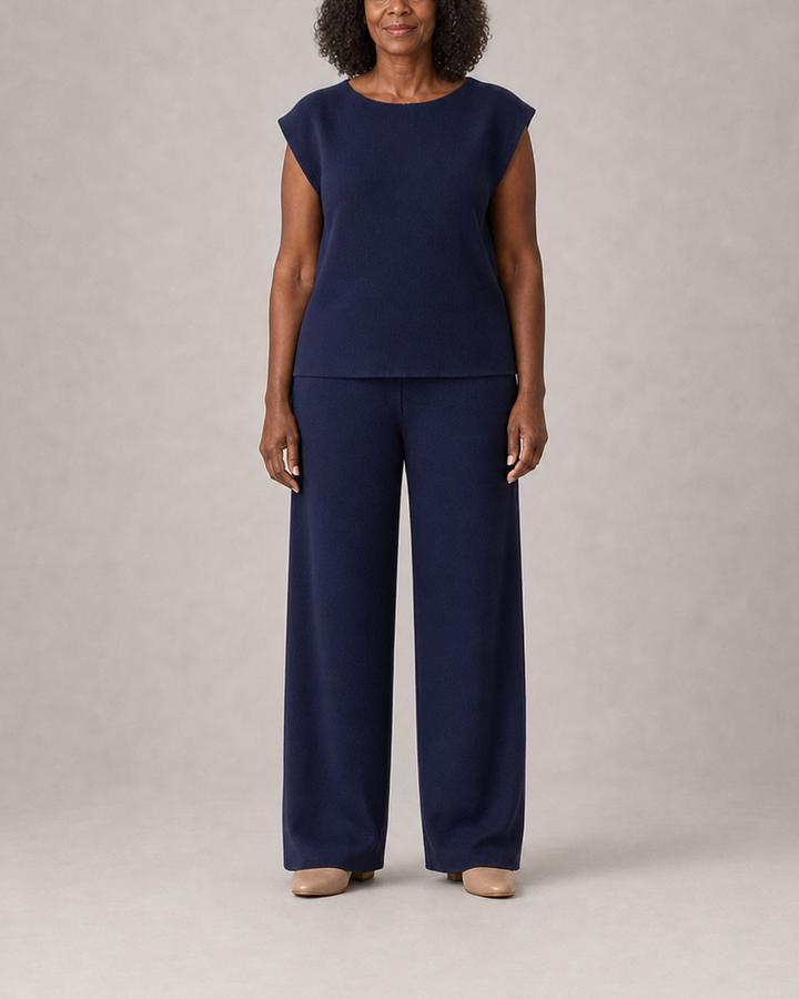 Charlotte in navy blue