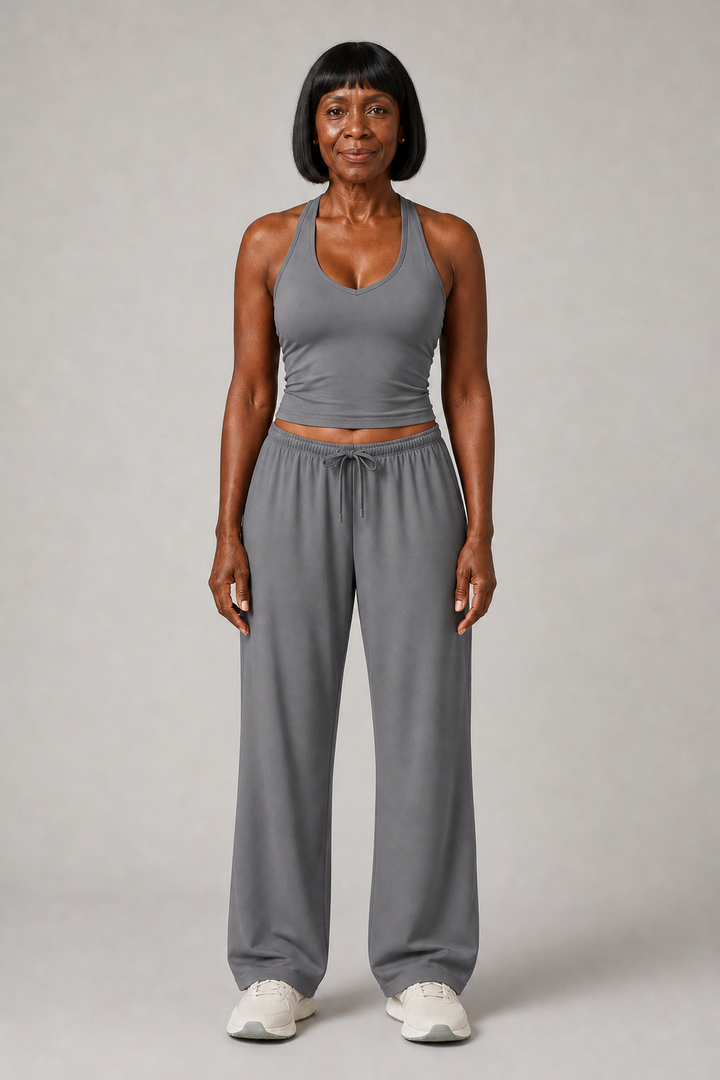 Novella in Smoke Gray Tank + Trousers