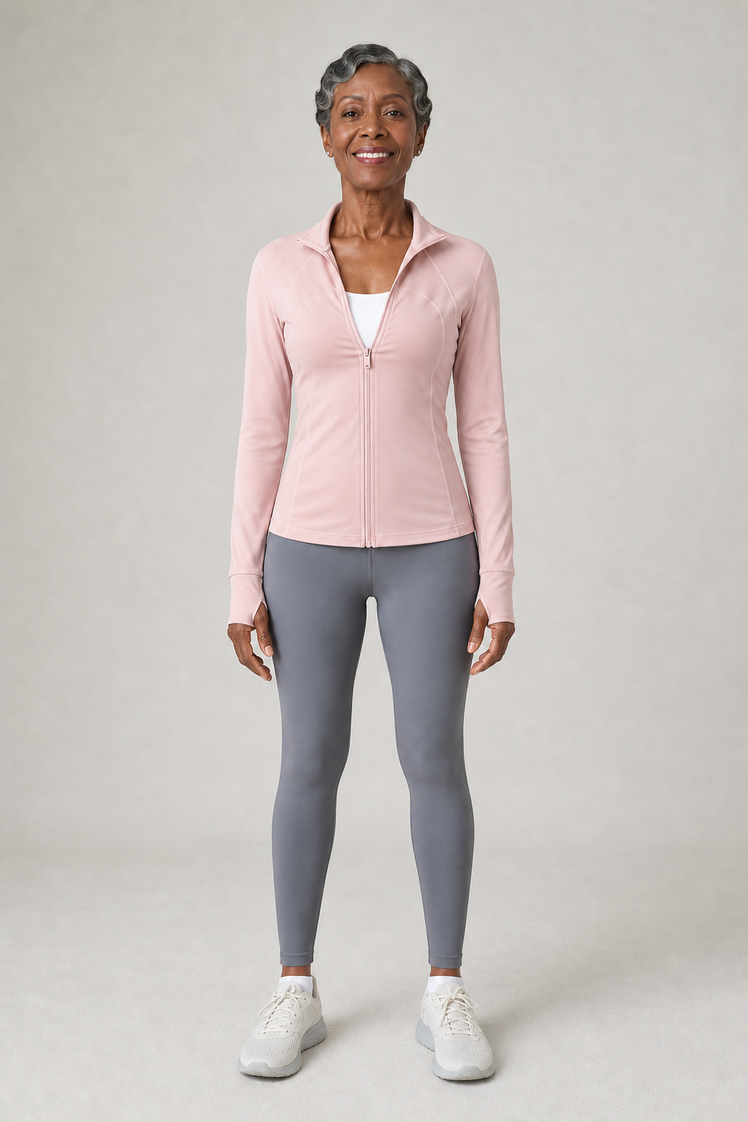 Corabelle in Pink Jacket + Black Trousers