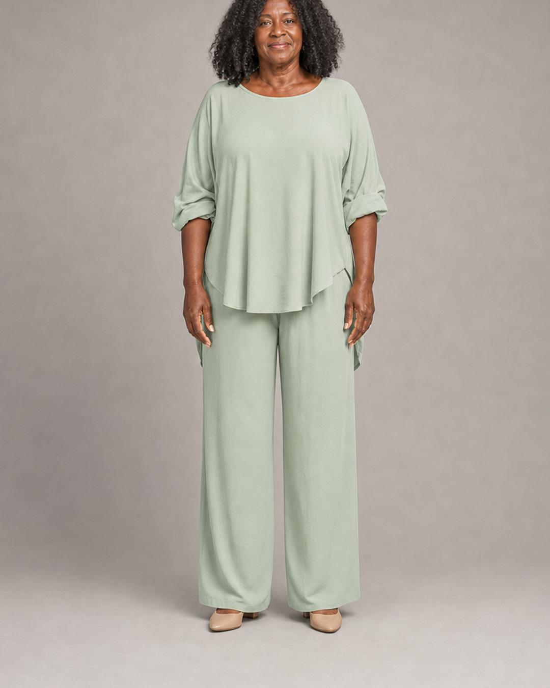 Ella in sage green