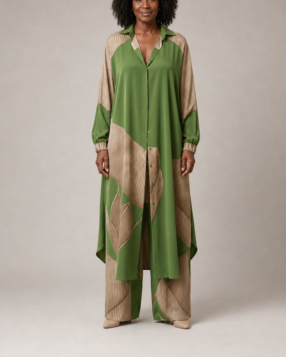 Anna in olive green
