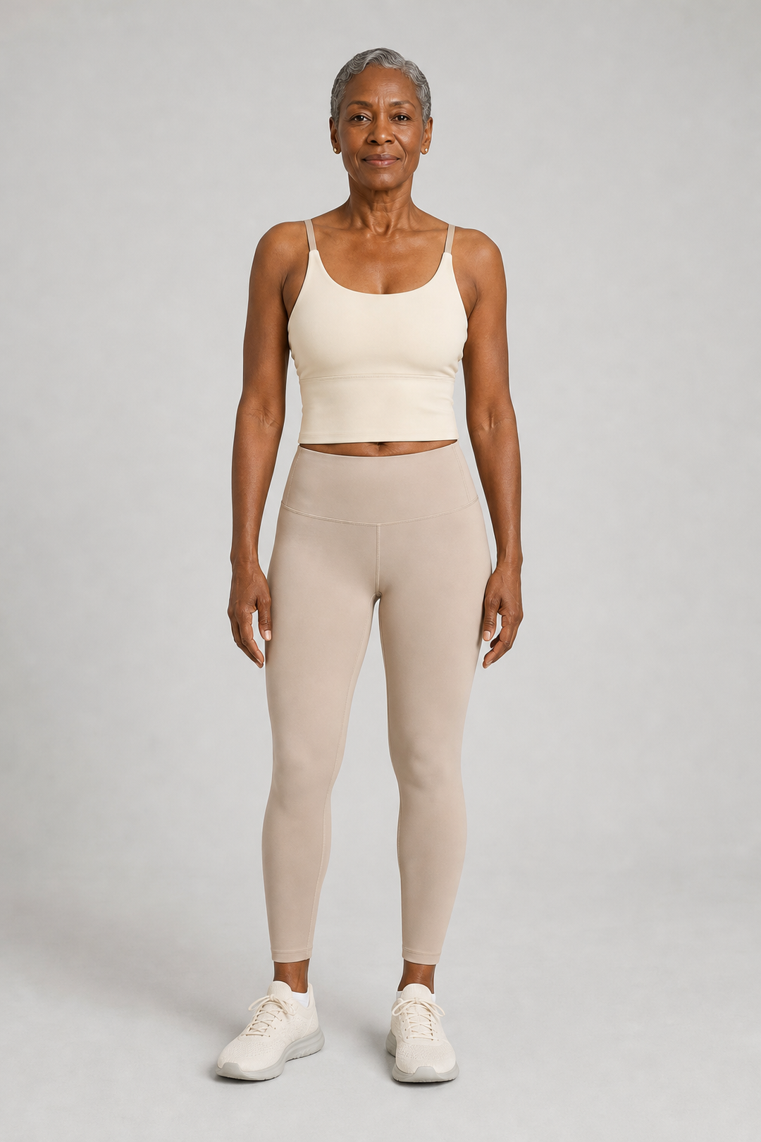 Lanelle in Ivory & Khaki Two-Piece