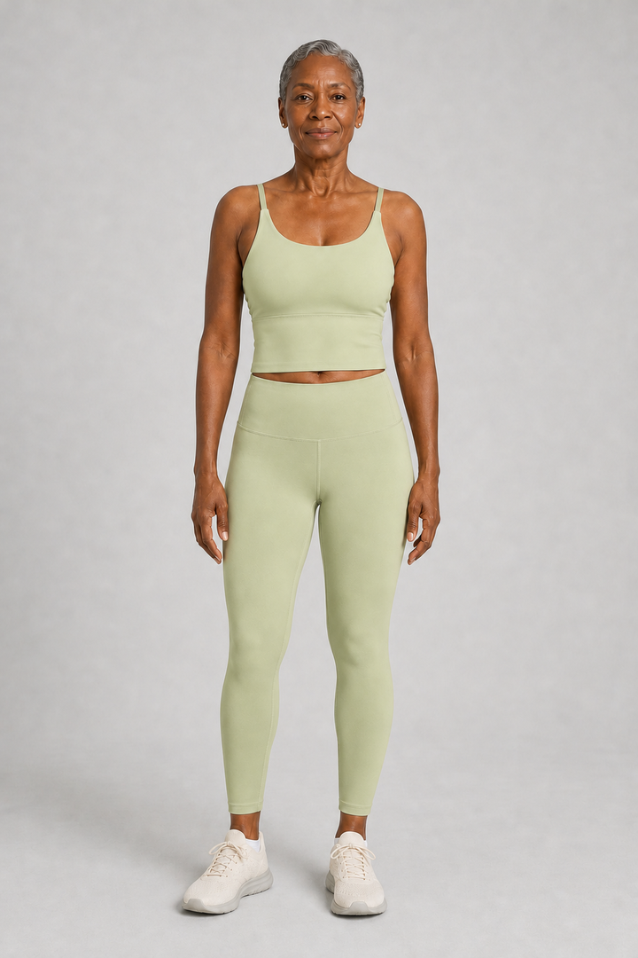 Lanelle in Cardamom Green & Sea-Stone Gray Two-Piece