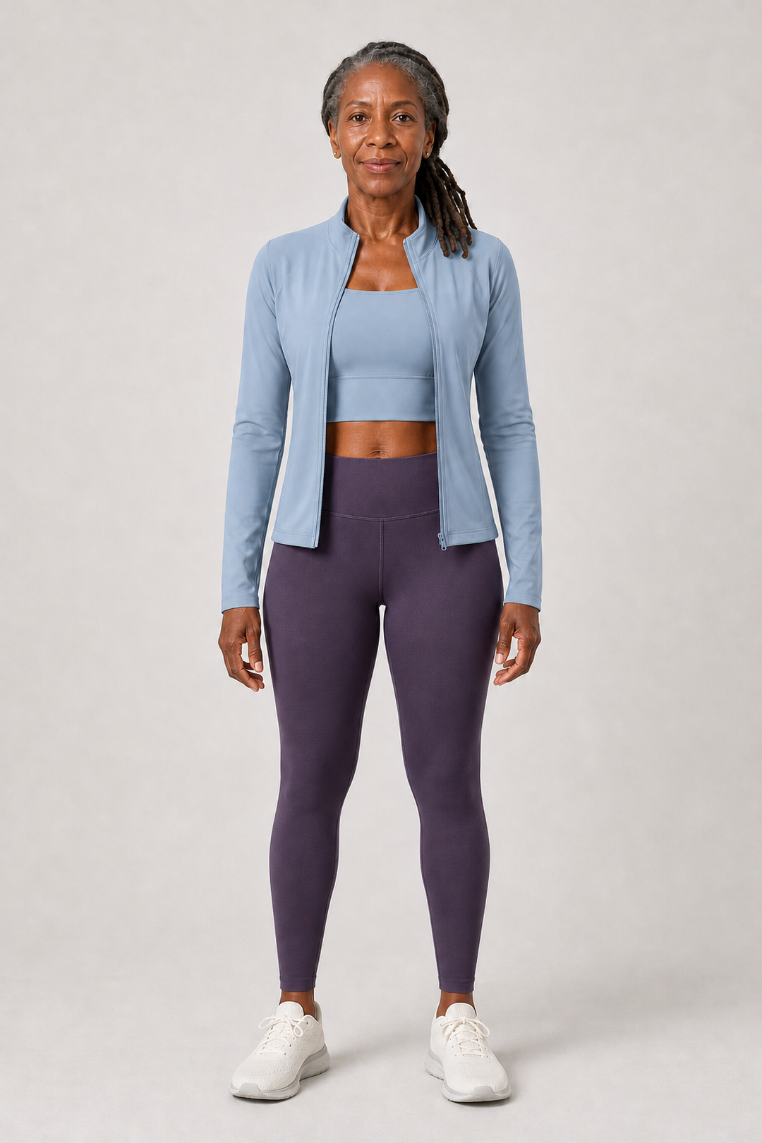 Rosemarie in Lake Blue / Lake Blue / Deep Aubergine Three-Piece