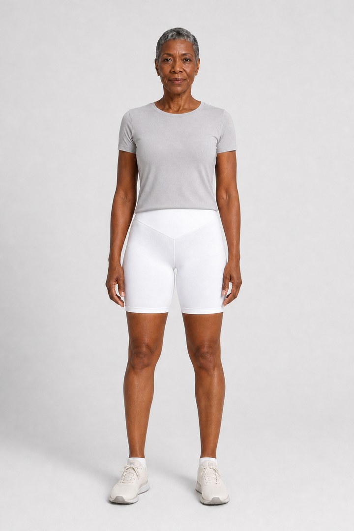 Hazeline in Natural White — Shorts Only