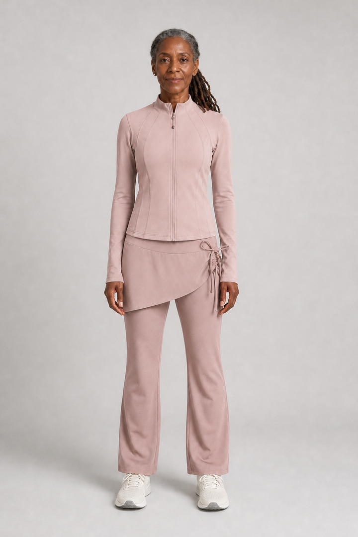 Khadijah in Pink & Mocha Two-Piece