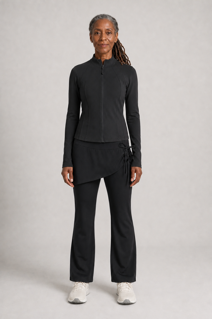 Khadijah in Black Two-Piece Set