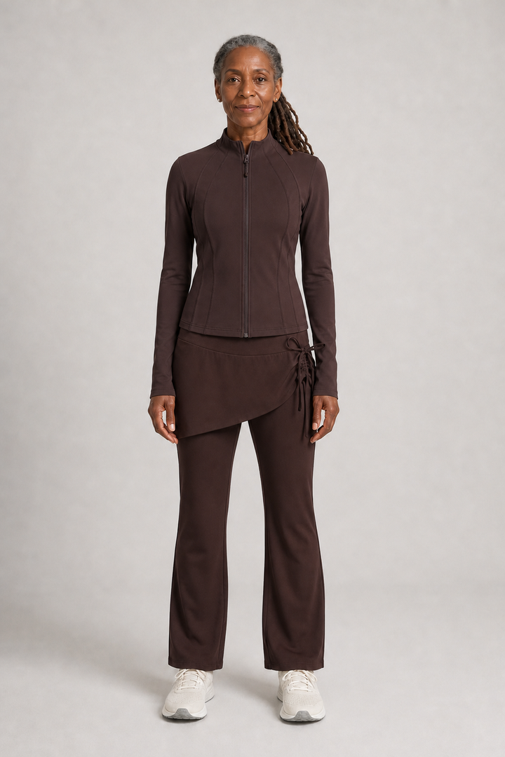 Khadijah in Black & Mocha Two-Piece