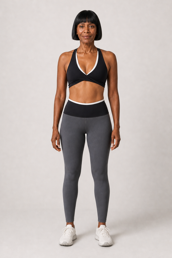 Annalise in Black — Twist Cross Tank Top