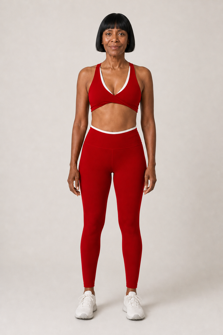 Annalise in Red — Twist Cross Tank Top