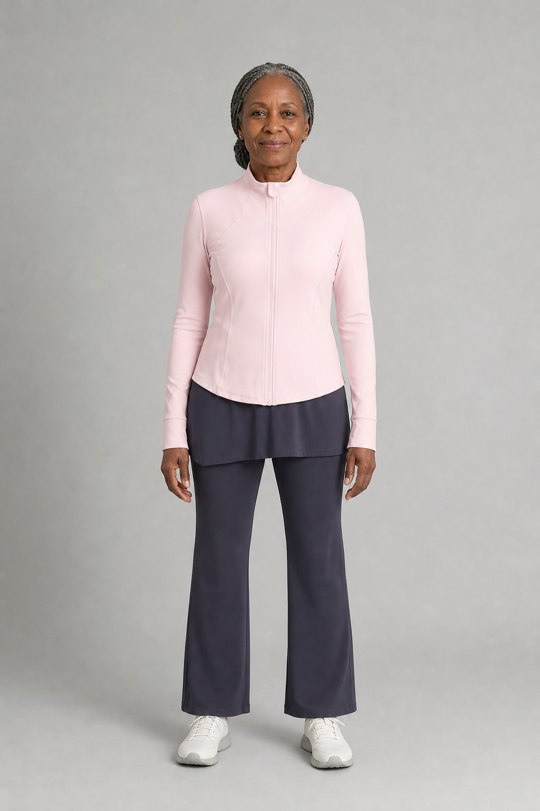 Jacinda in Pink & Gray Two-Piece