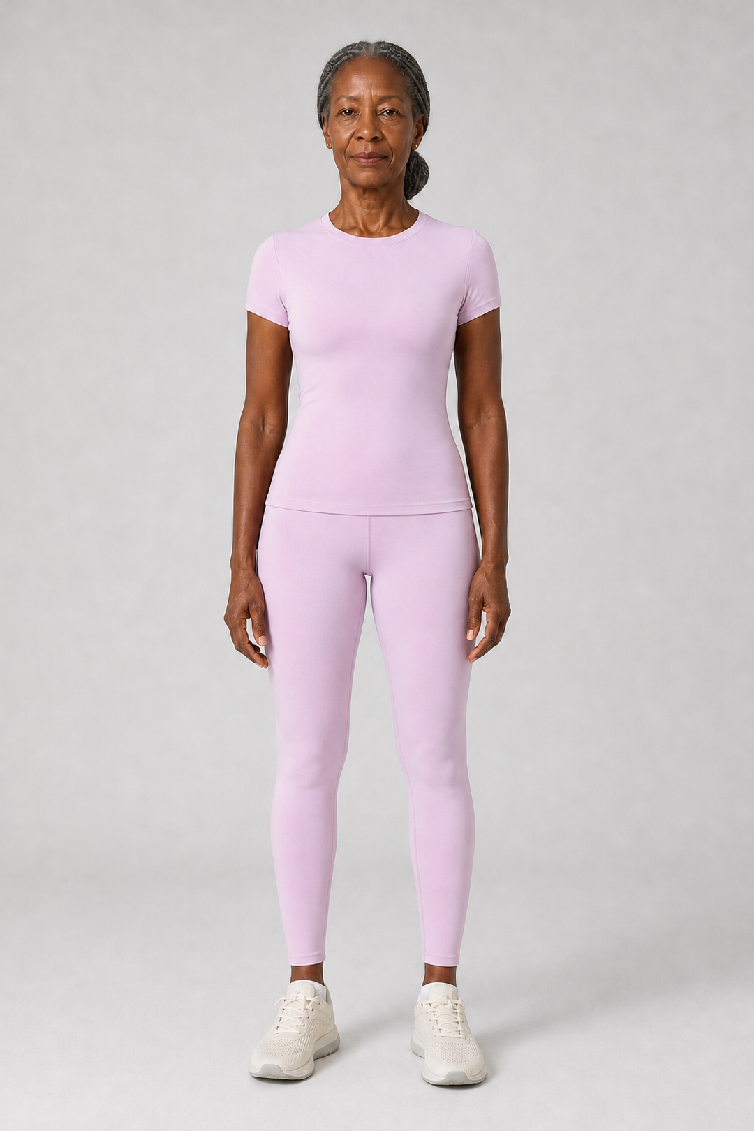 Omolade in Pink Short-Sleeve Top + Trousers