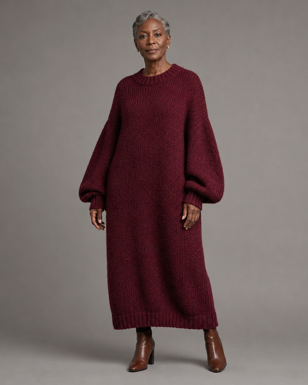 Adara Women's Oversized Knit Maxi Dress