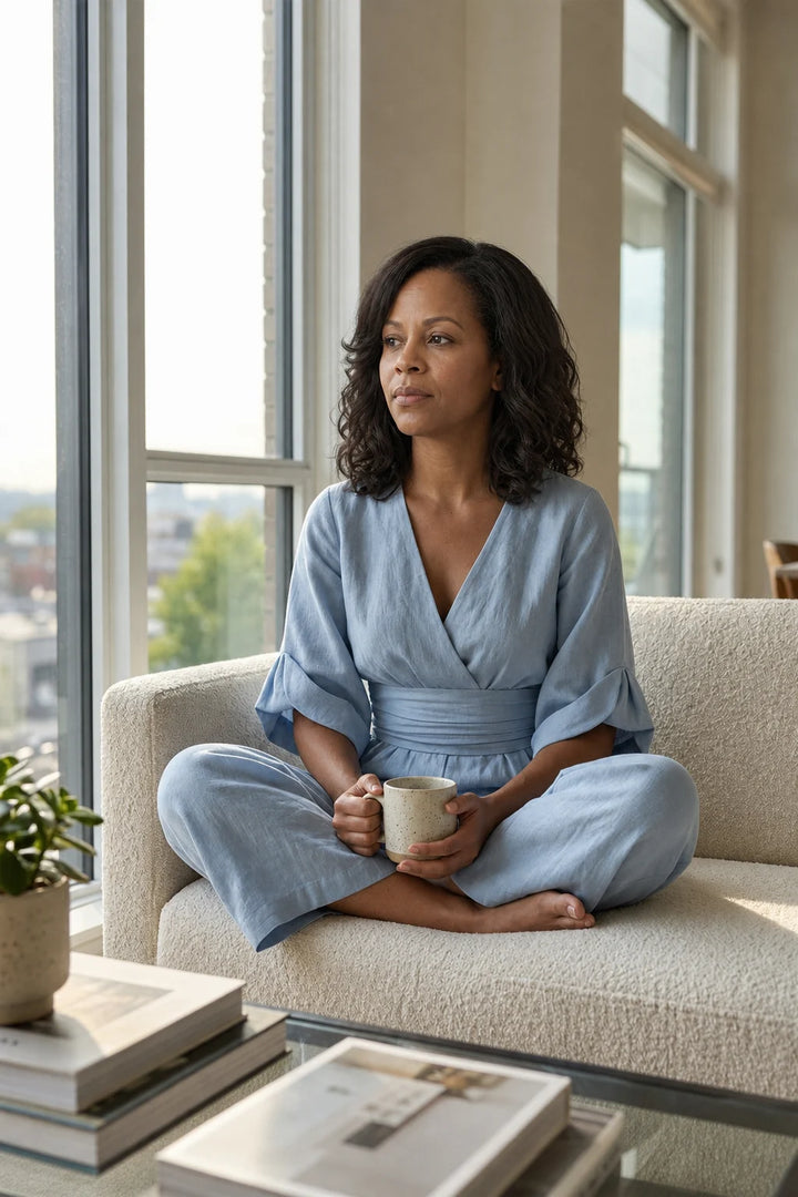 Maevra | V-Neck Wide-Leg Jumpsuit