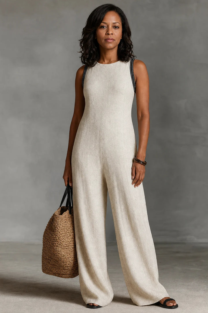 Nadia | Sleek Stand-Collar Jumpsuit