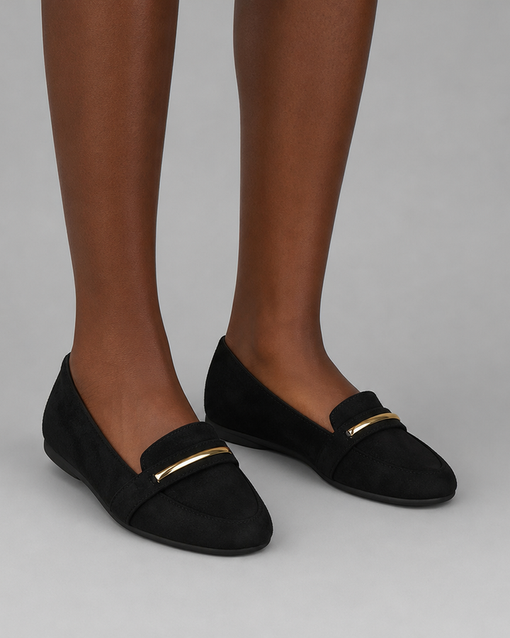 Jean | Pointed Suede-Look Loafers