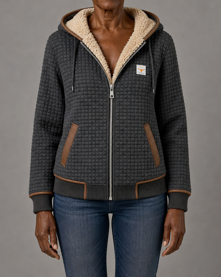 Ainsley | Cozy Sherpa-Lined Zip-Up Hooded Jacket
