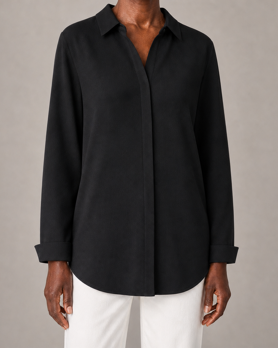 Ainsley™ | Casual Loose Fit Collared Blouse