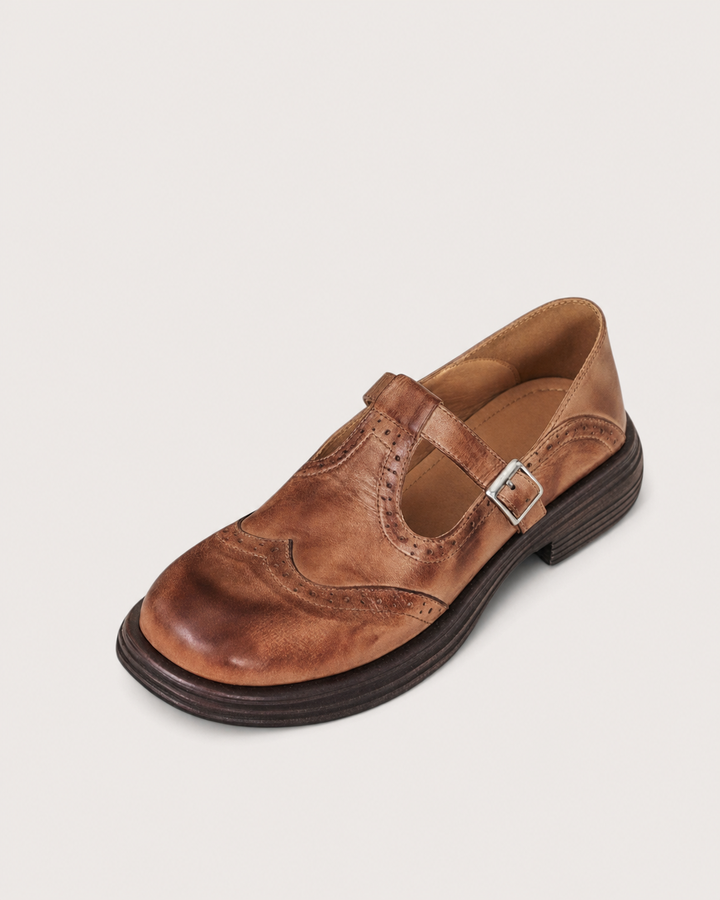 Albertha | Comfort Strap Low Heel Flats