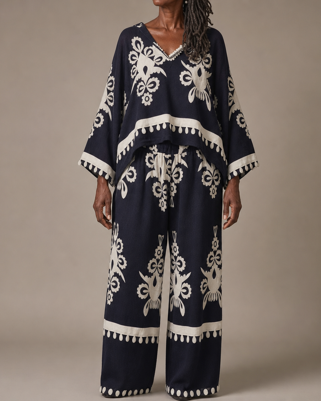 ALESSANDRA - EMBROIDERED TWO-PIECE SET