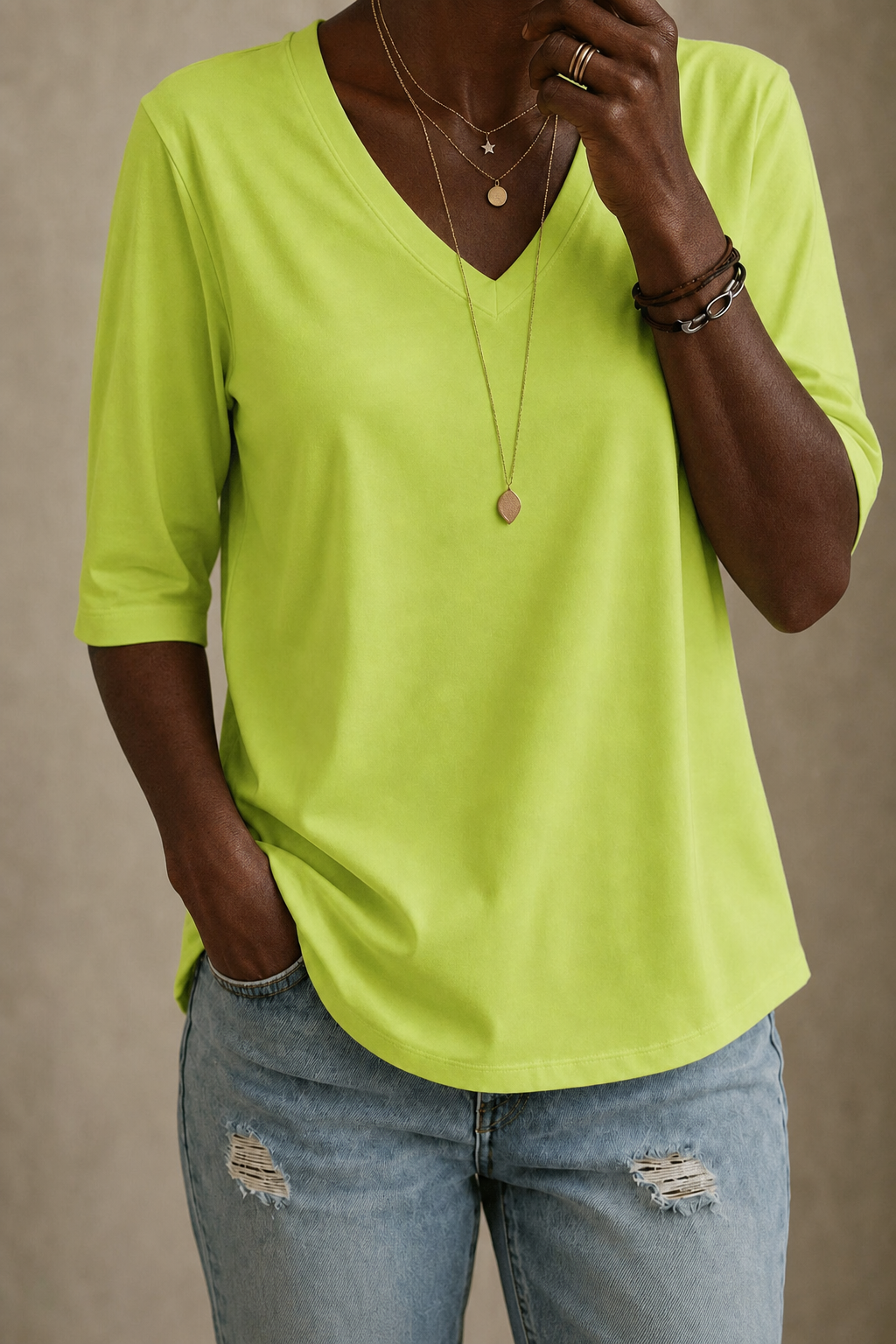 Alora | Classic V-Neck Tee