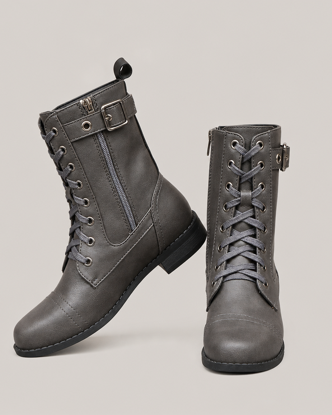 Altha | Ankle Boots With Laces And Side Zip