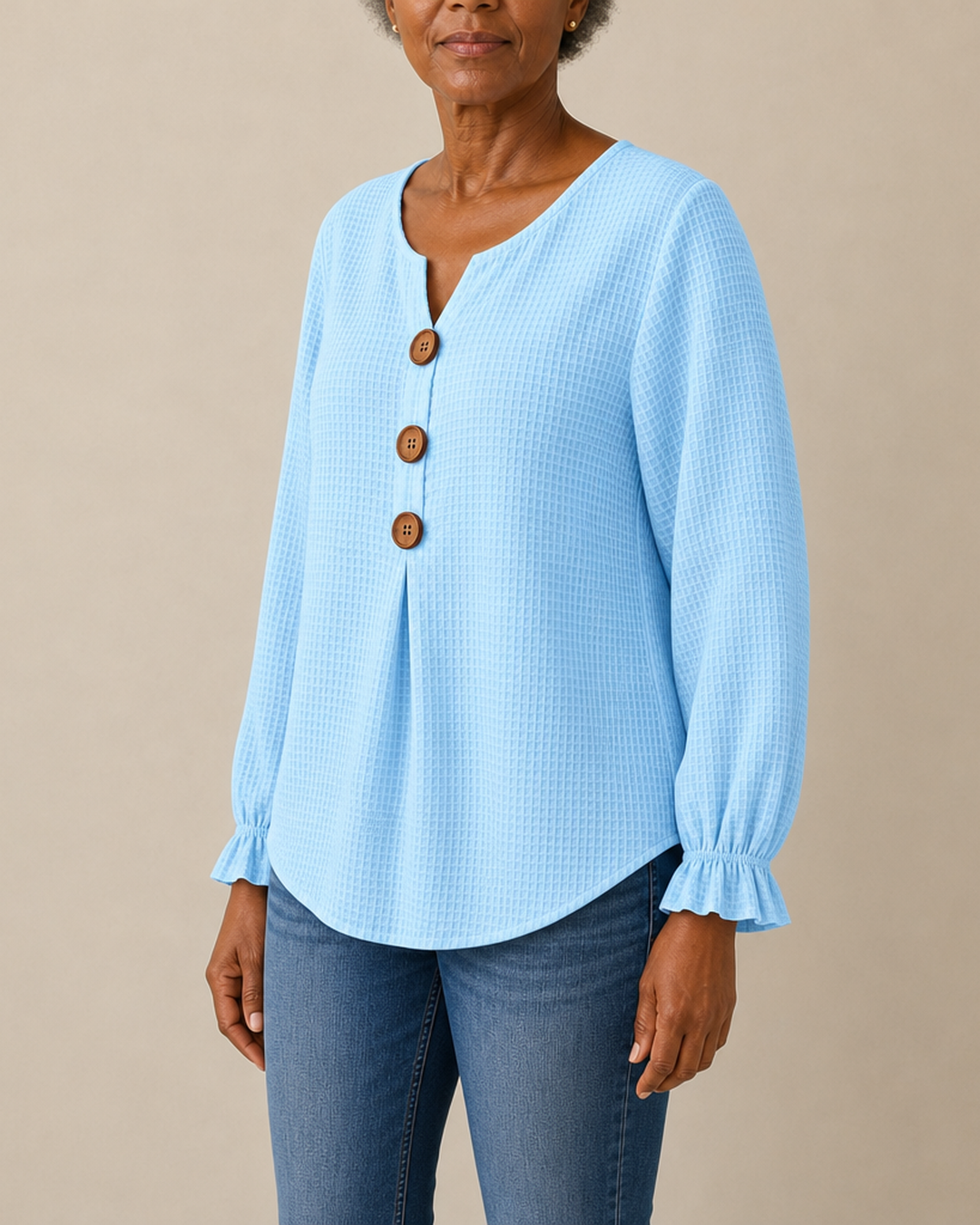 Sally | Textured Button Relaxed Coat