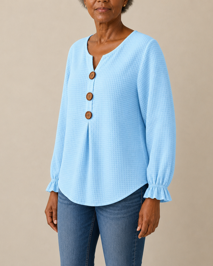 Sally | Textured Button Relaxed Coat