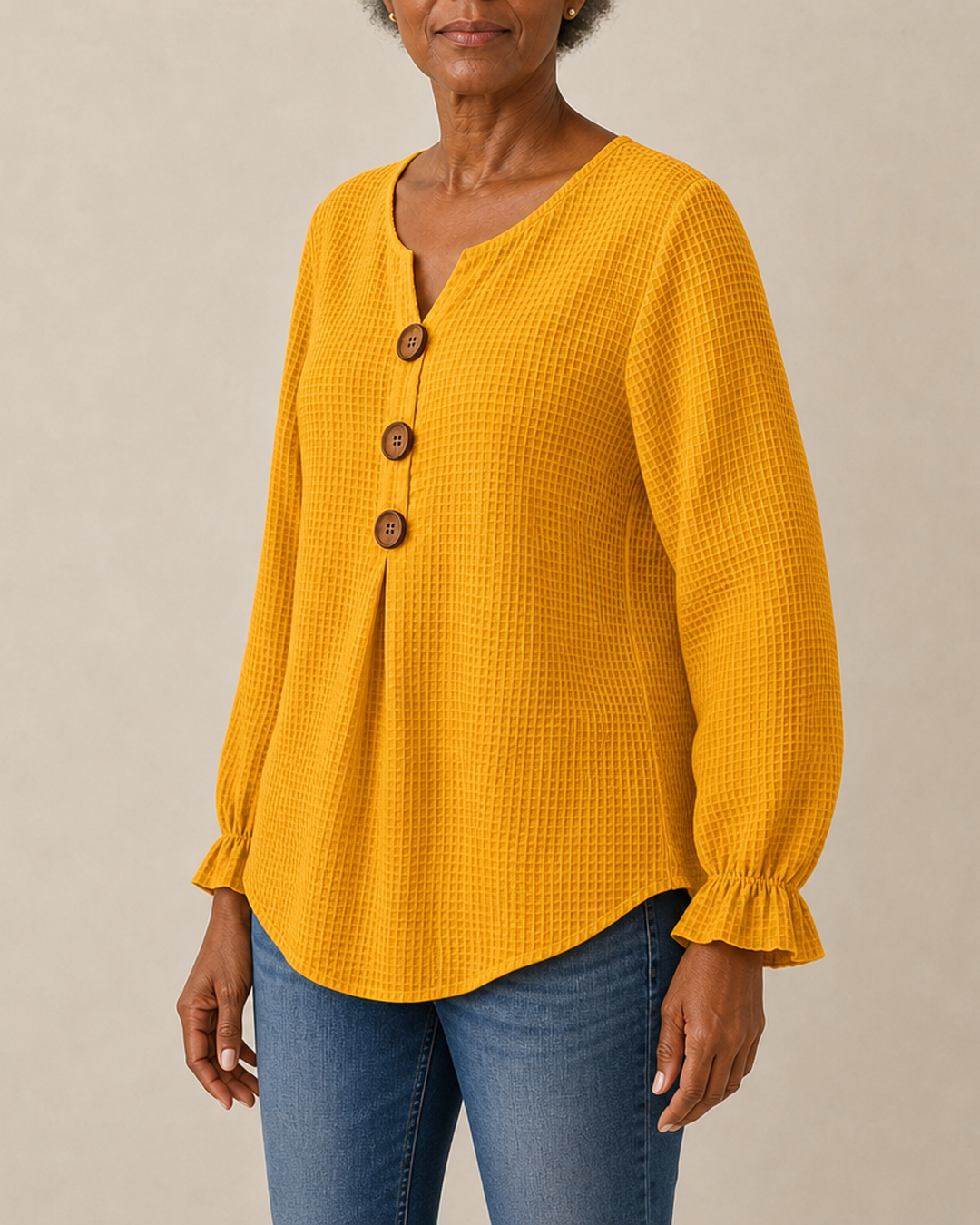 Sally | Textured Button Relaxed Coat