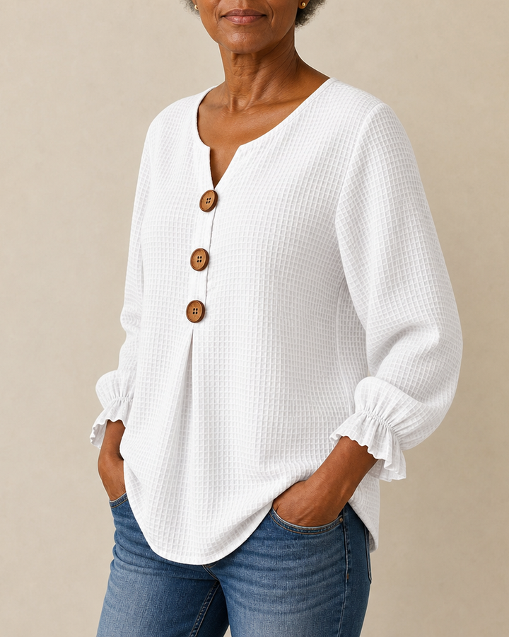 Sally | Textured Button Relaxed Coat