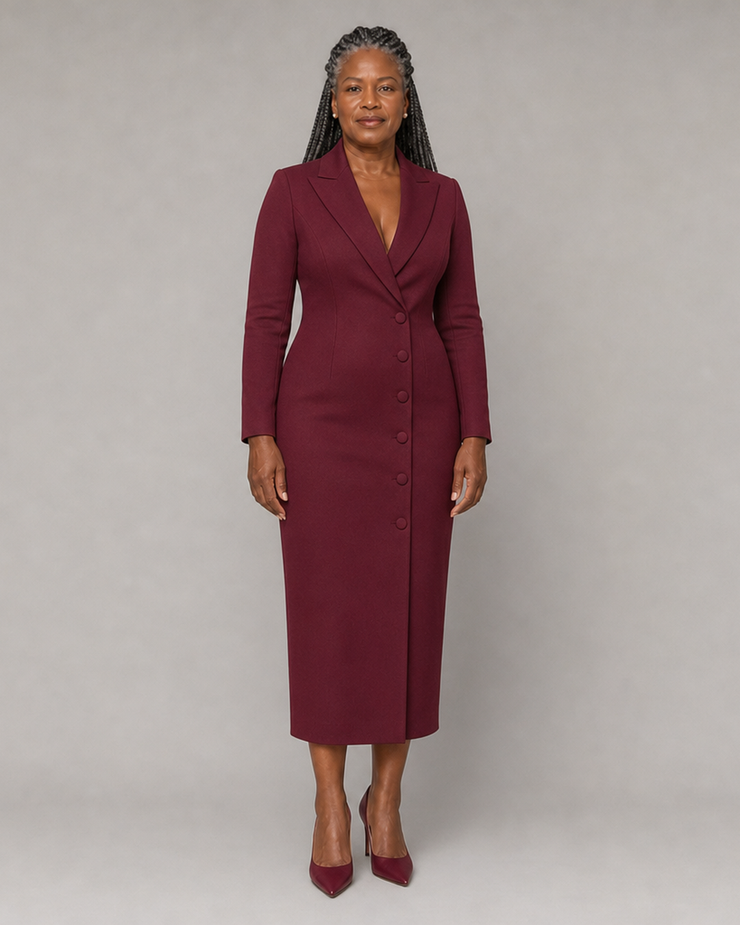 Anna | Elegant Tailored Midi Dress