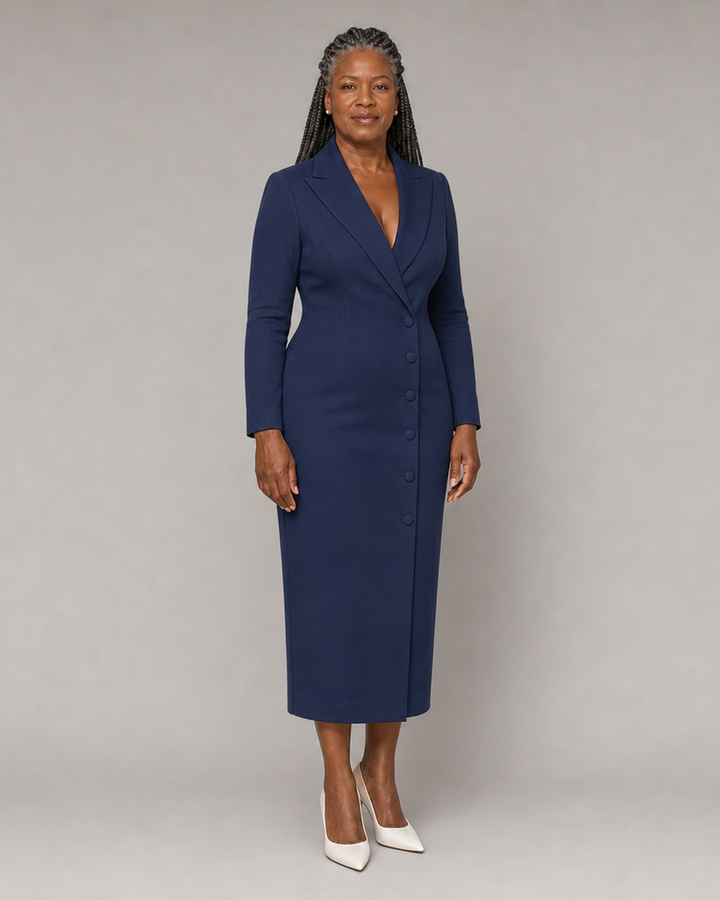 Anna | Elegant Tailored Midi Dress