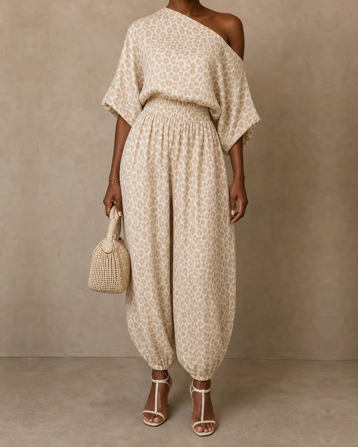 Nadia | Leopard Print Off-Shoulder Dress