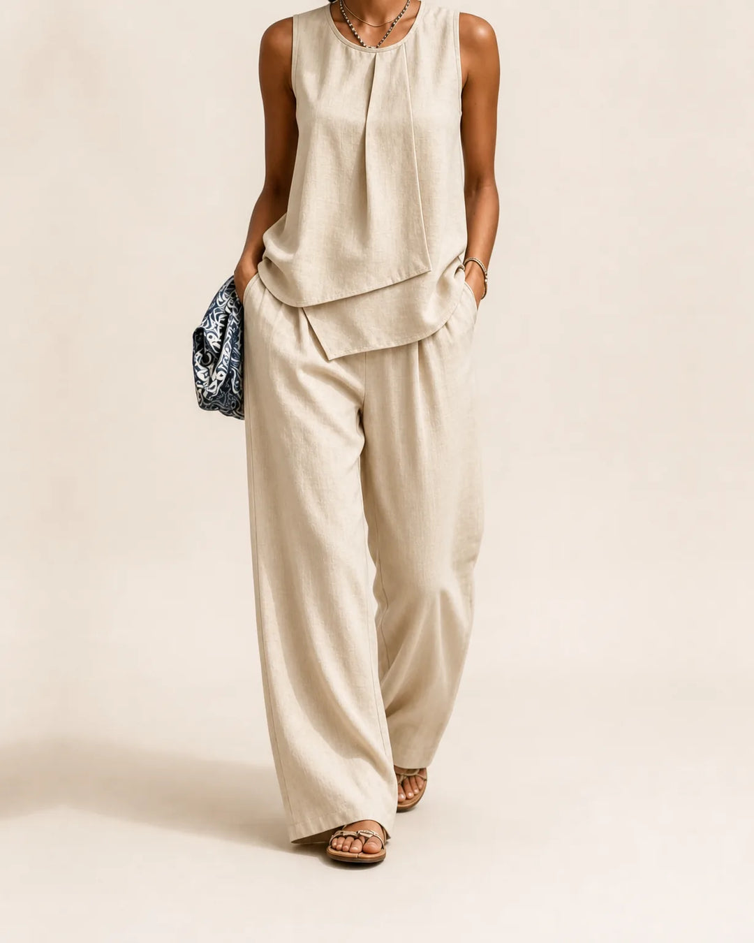 Yasmin | Sleeveless Top & Wide-Leg Set