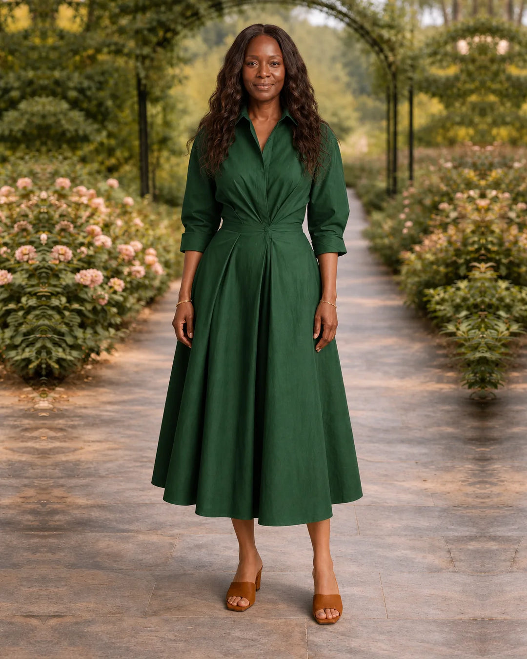 Monroe | Wrap-Front Flowing Maxi Dress