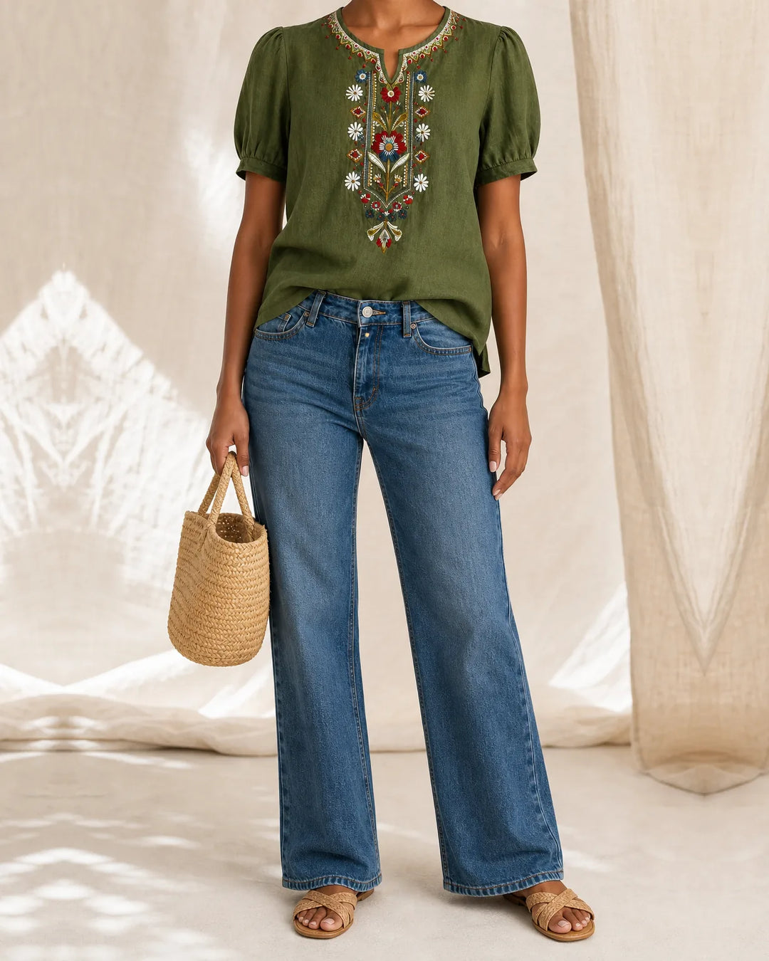 Ife | Floral Embroidered Blouse