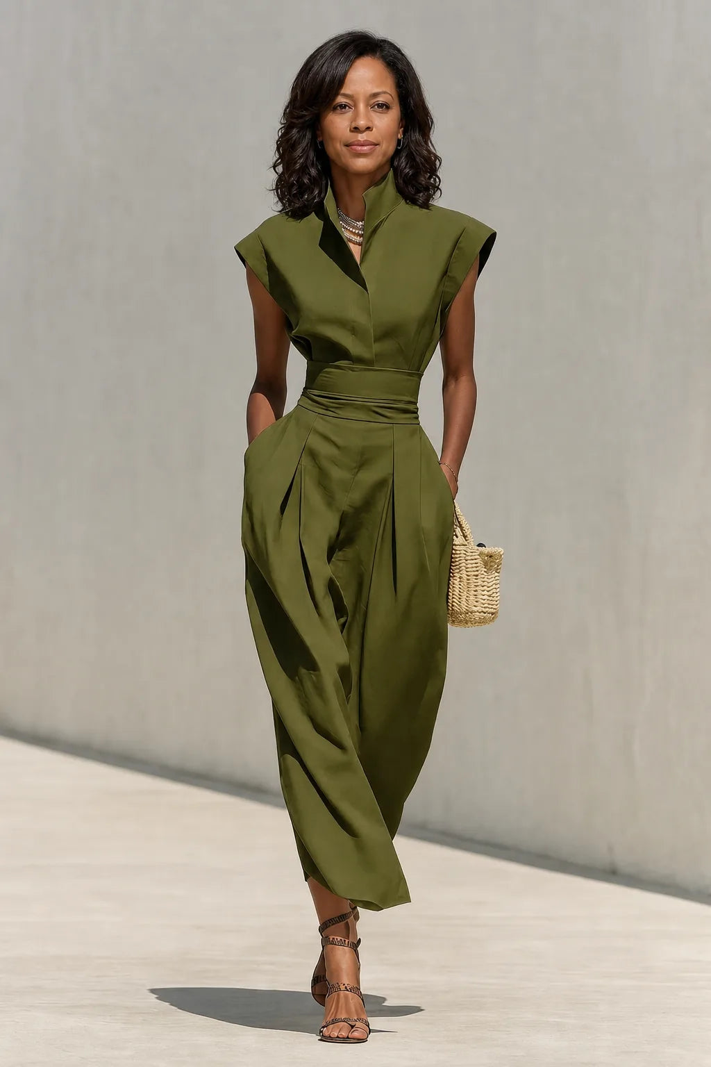 Bisola | High-Neck Two-Piece Skirt Set
