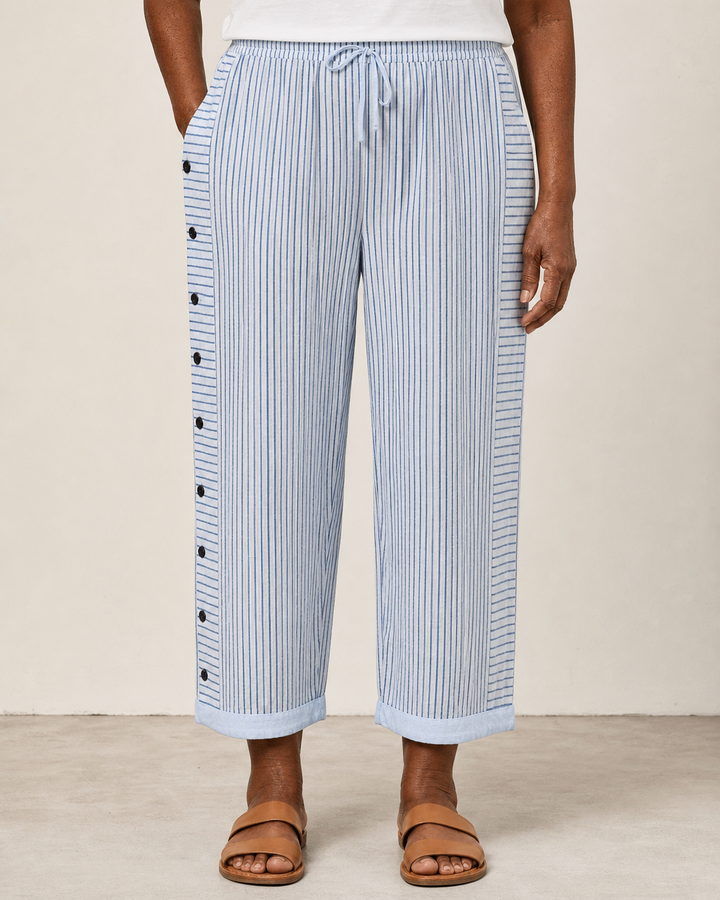 Barbara | Elegant Comfortable Weekend Pants — Blue