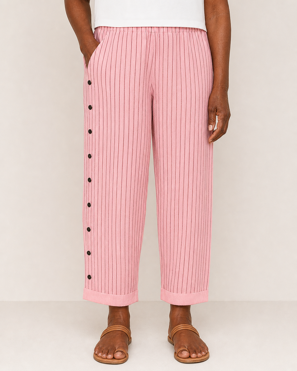 Barbara | Elegant Comfortable Weekend Pants — Pink