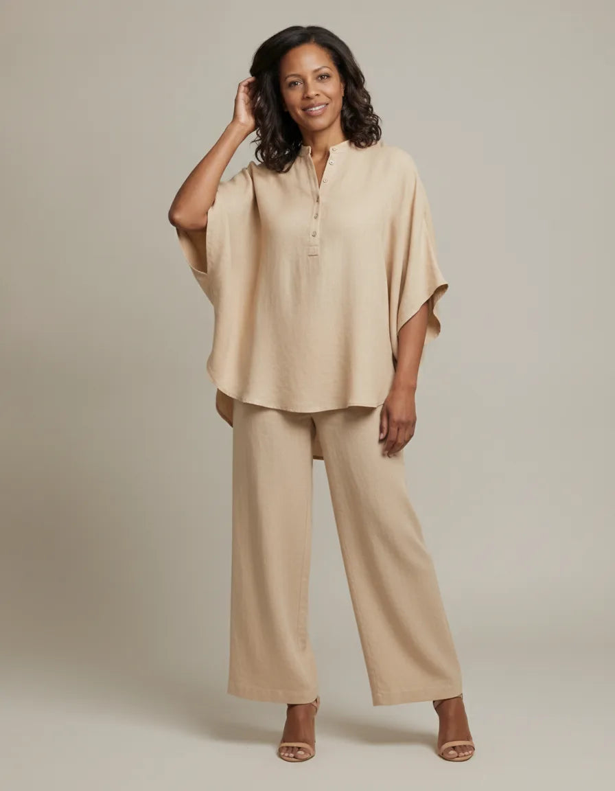 Mariel | Batwing Cotton Two-Piece Set
