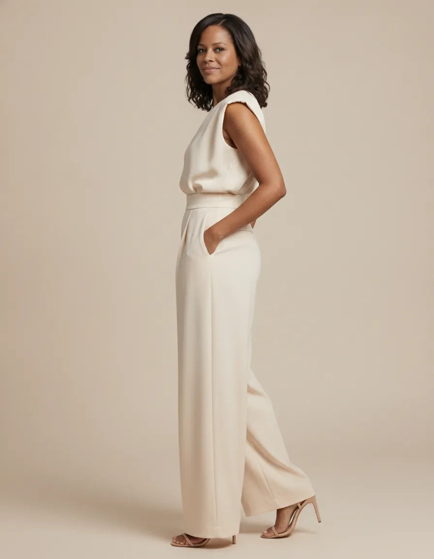 Clara | Belted Wide-Leg Jumpsuit