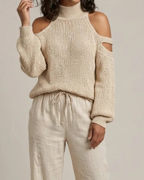Isabelle | Cold-Shoulder Knit Two-Piece Set