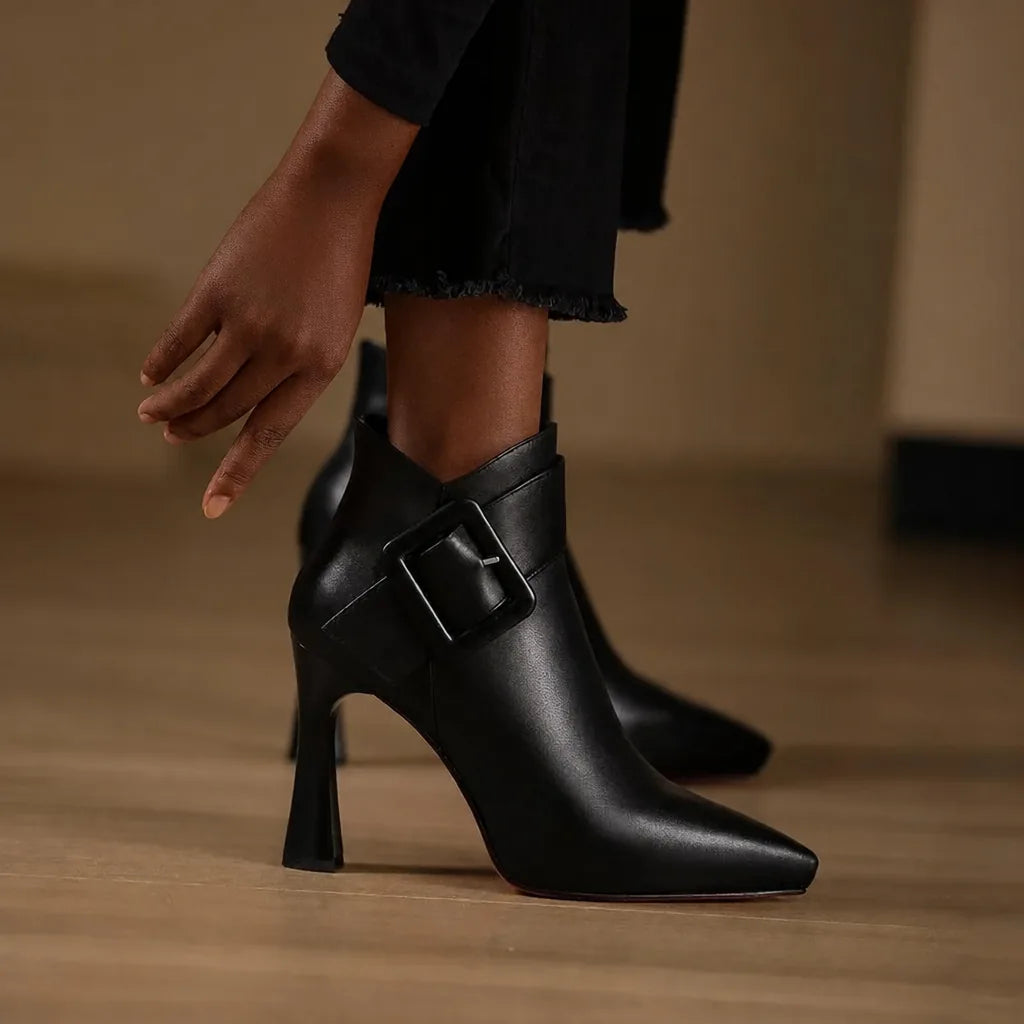 Dieynaba | Leather Ankle Boots