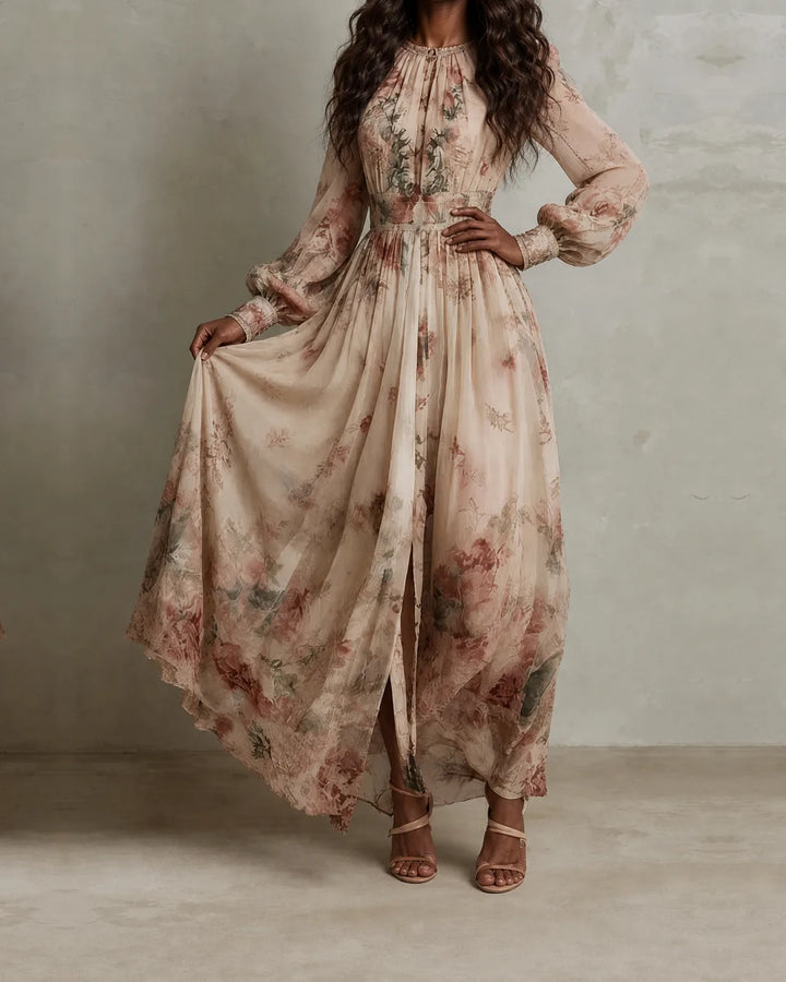 Amelie | Vintage Floral Maxi Dress