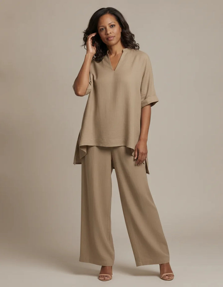 Eliza | Linen Tunic Two-Piece Set