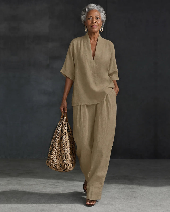 Saskia | Linen Two-Piece Set