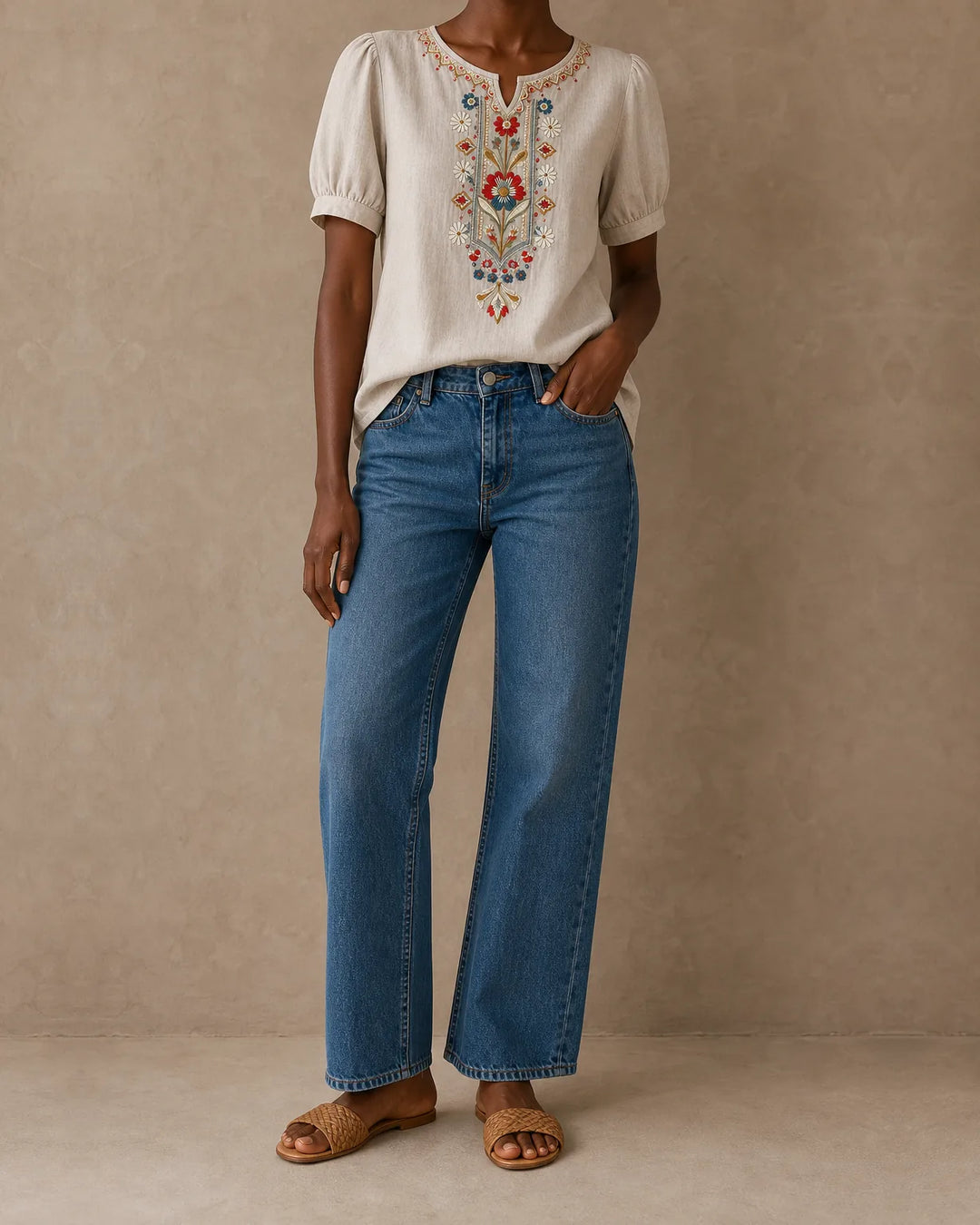 Ife | Floral Embroidered Blouse